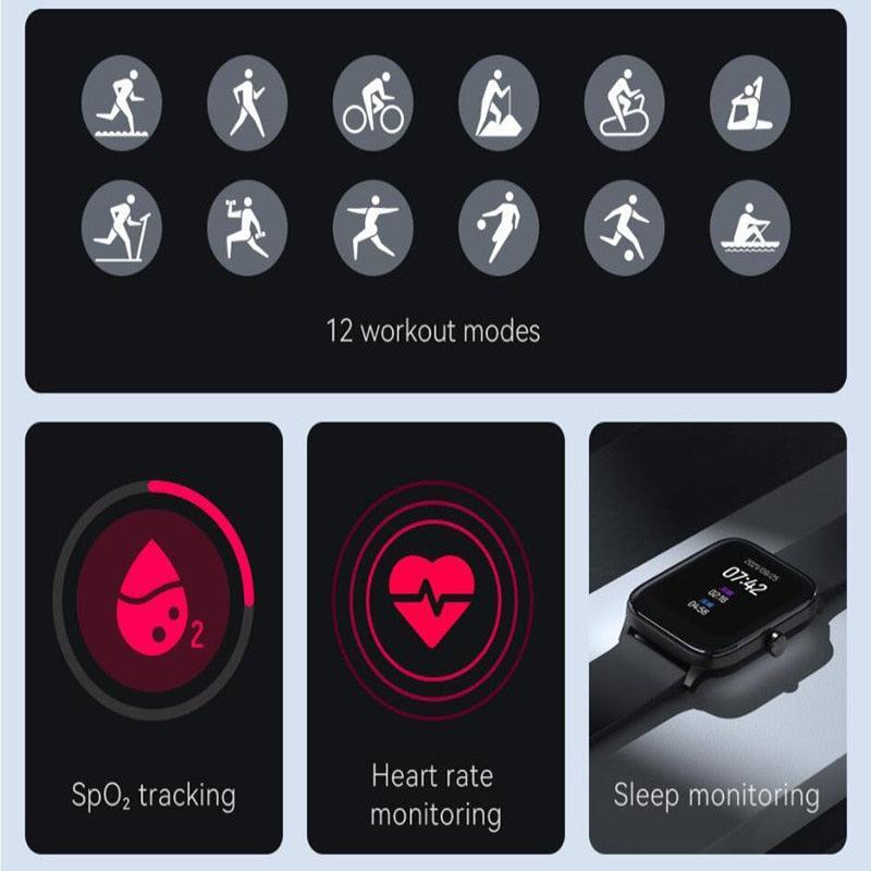 HAYLOU GST Smart Watch Men Women Watch Blood Oxygen Heart Rate Sleep Monitor 12 Sport Models Custom Watch Face Global Version - deviceUPS